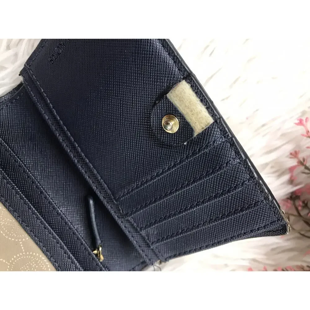MICHAEL KORS Jet Set Travel Logo Credit Cards slot Folds Small size Wallet 5